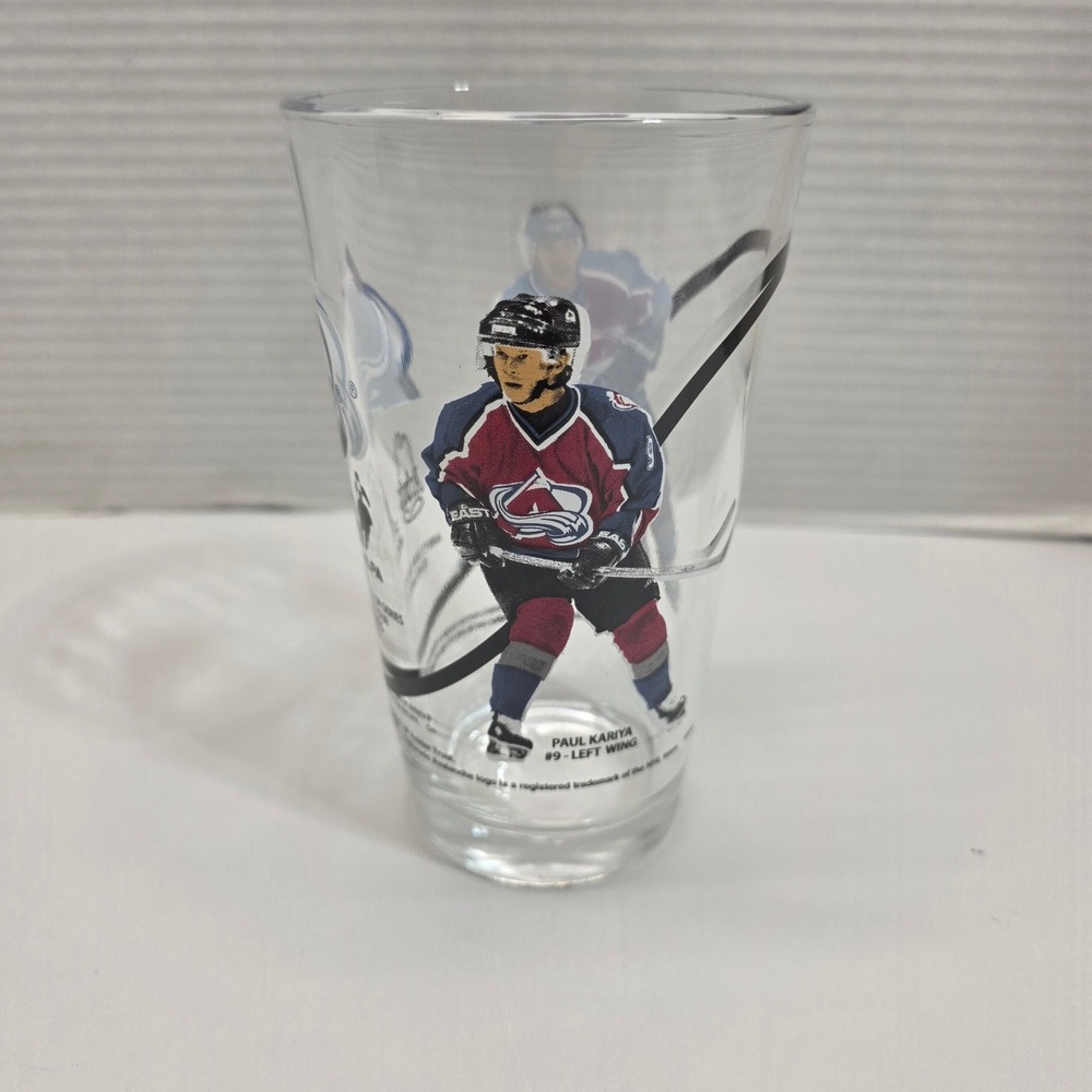 Colorado Avalanche Joe Sakic Paul Kariya Arby's 2004 Collector Series Glass 1/4